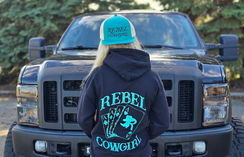 The Teal Rebel Cowgirl Flat Brim Cap