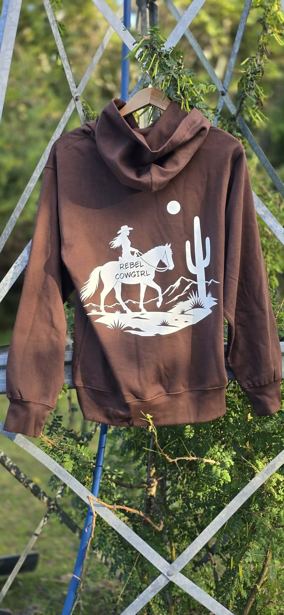 Wild West Rebel Cowgirl Desert Hoodie