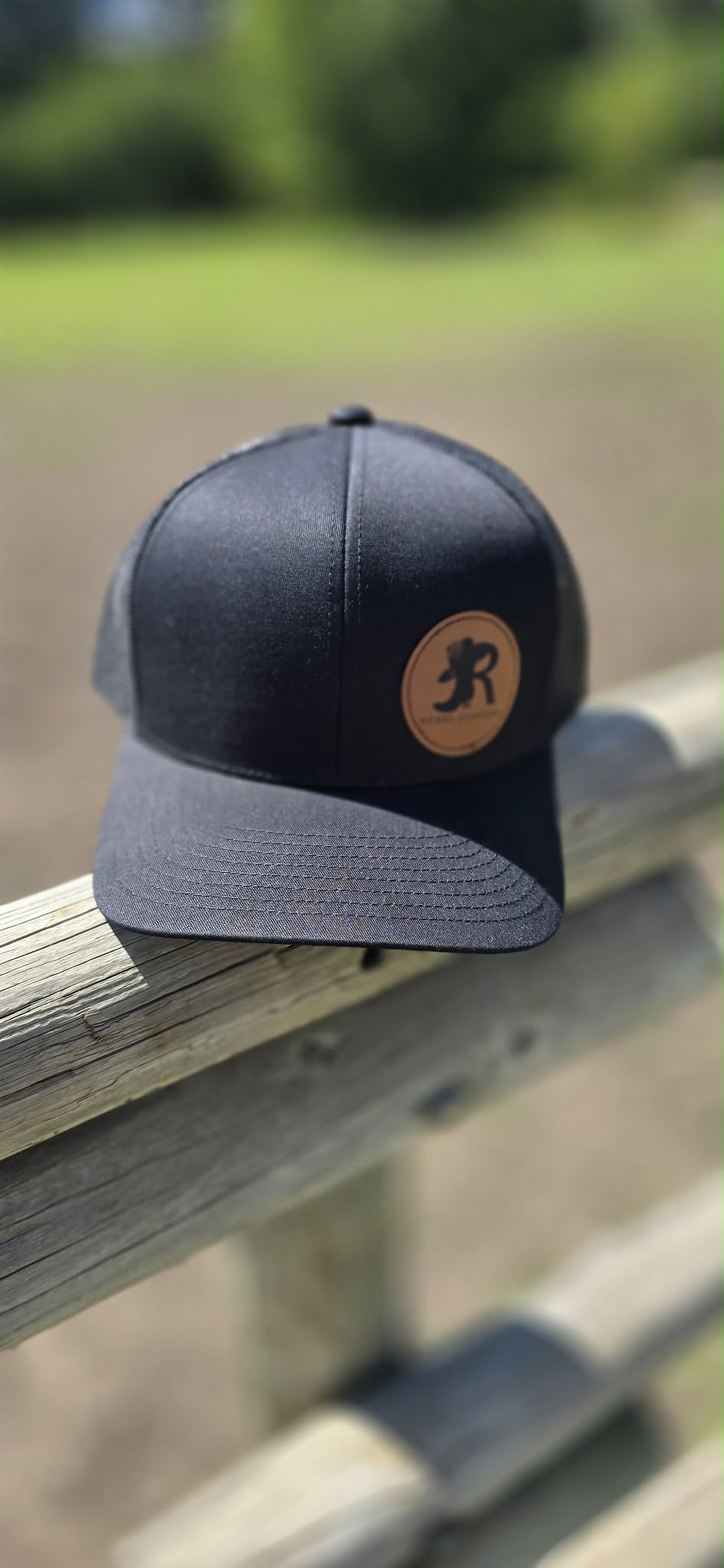 Rebel Cowgirl Leather Patch Ball Cap