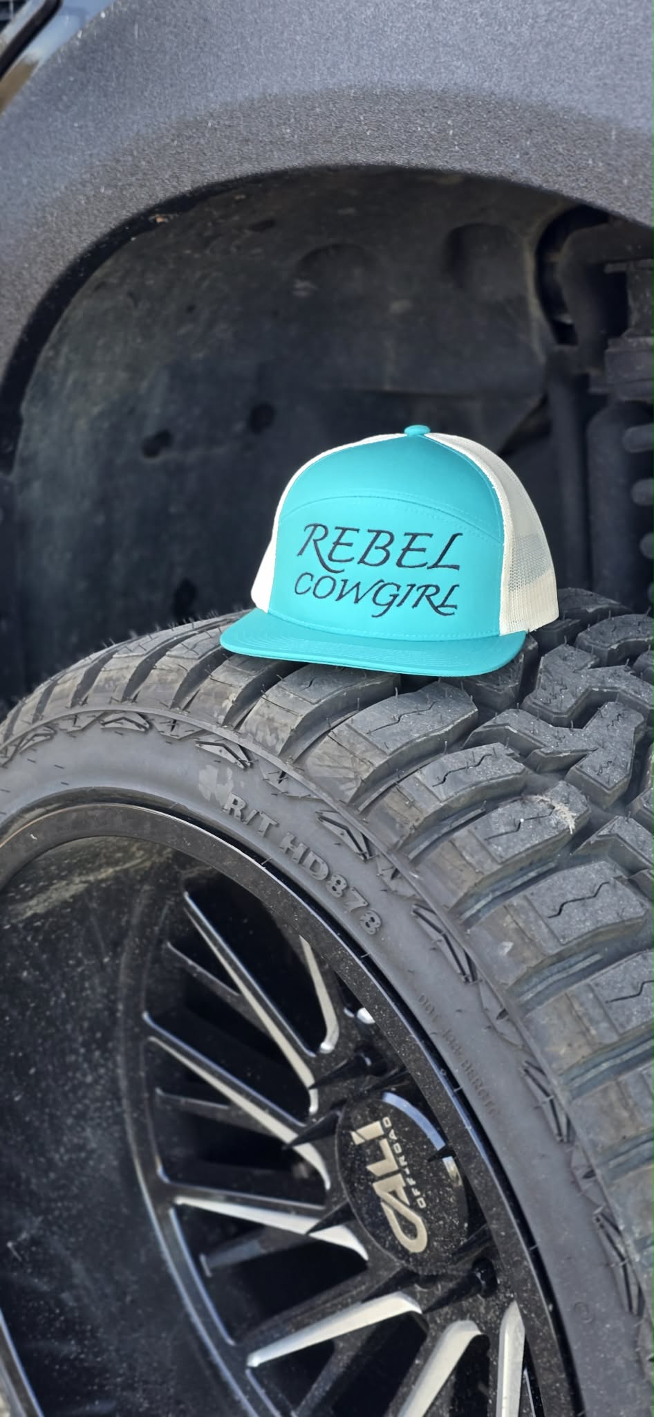 The Teal Rebel Cowgirl Flat Brim Cap