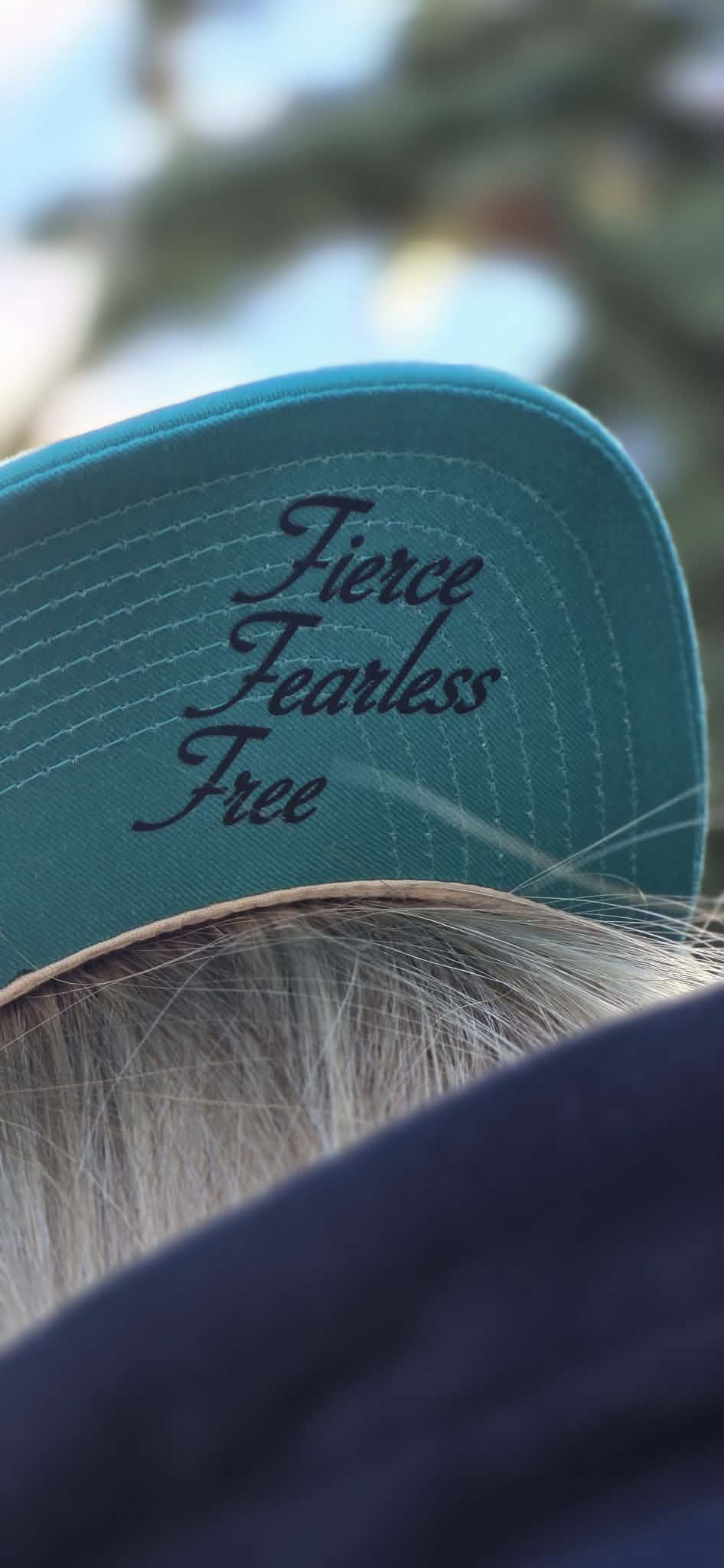 The Teal Rebel Cowgirl Flat Brim Cap