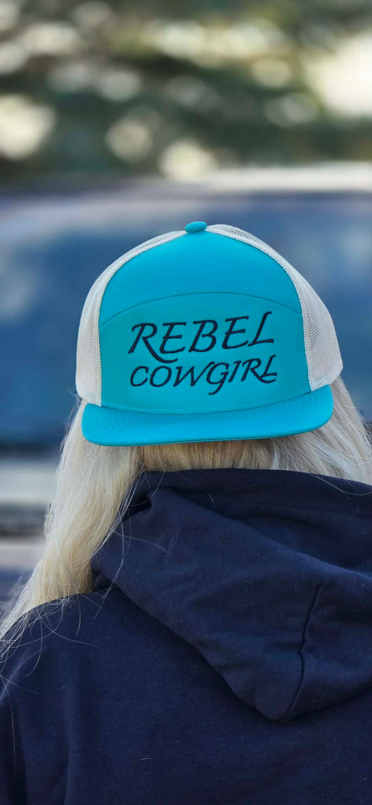The Teal Rebel Cowgirl Flat Brim Cap