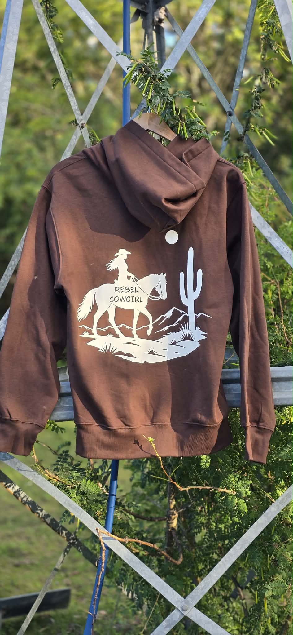 Wild West Rebel Cowgirl Desert Hoodie