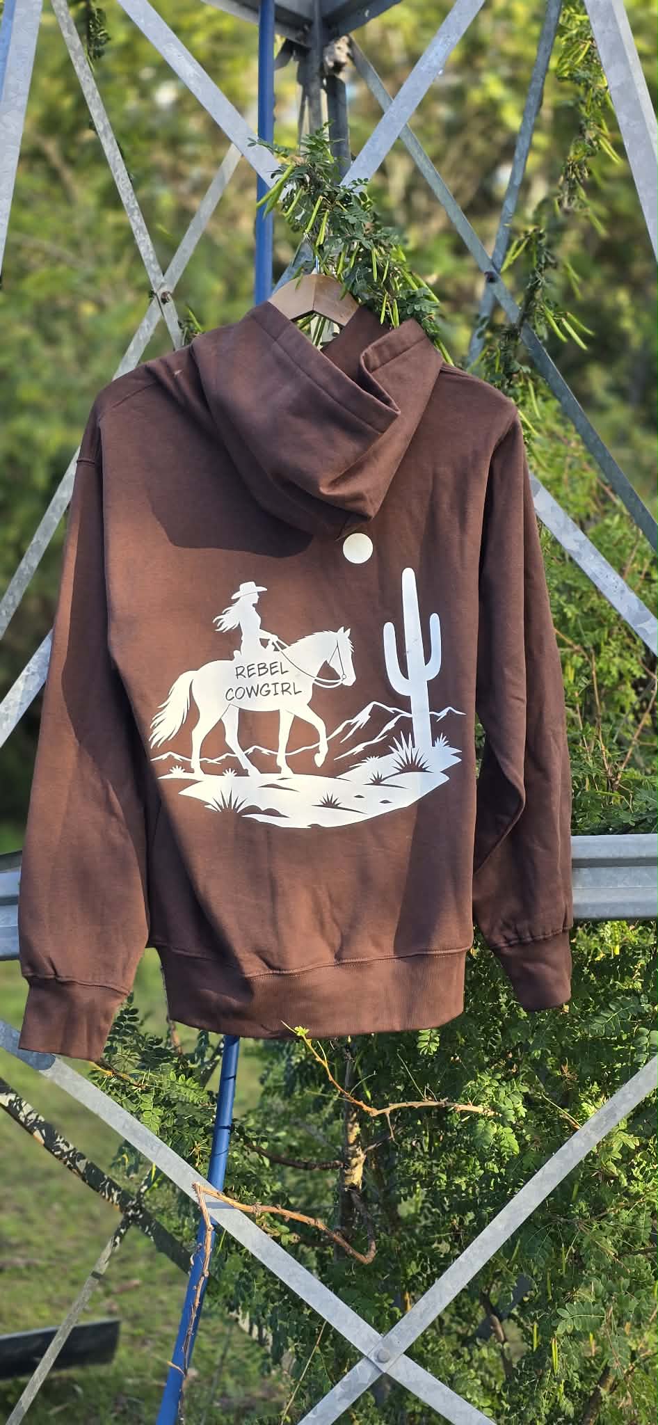 Wild West Rebel Cowgirl Desert Hoodie